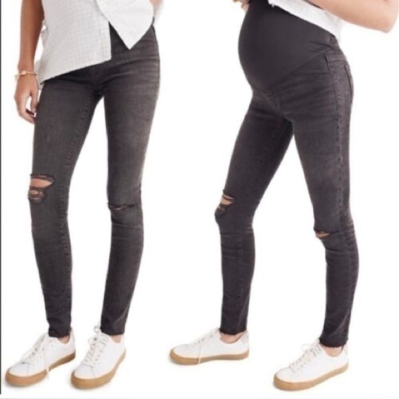 Madewell Maternity Over-the-Belly Skinny Jeans - Picture 1 of 5